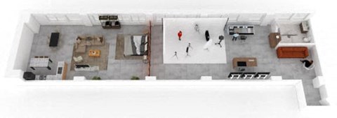 a floor plan of a house with a white wall